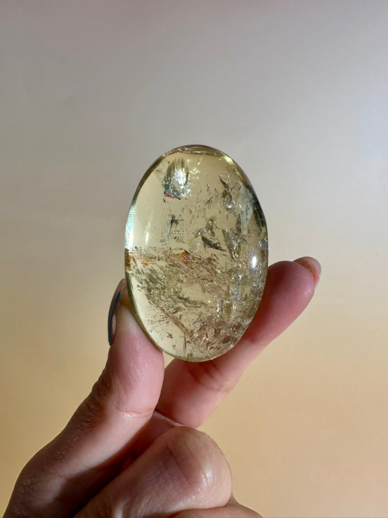 Citrine Palm Stone