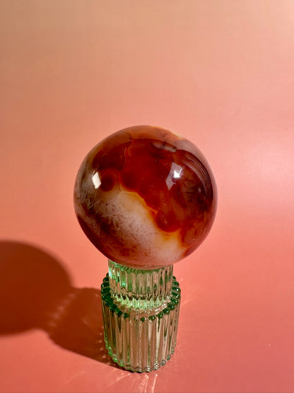 Carnelian Sphere – Option L | Collector Crystal, Joy, Vitality & Positive Energy