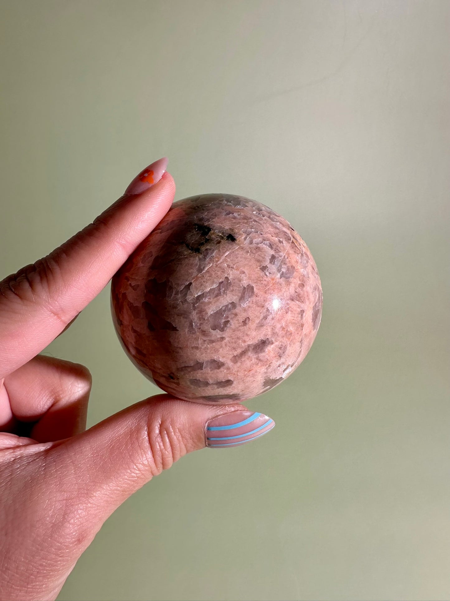 Graphic Feldspar Sphere – Option C | Harmony, Stability & Collector Crystal