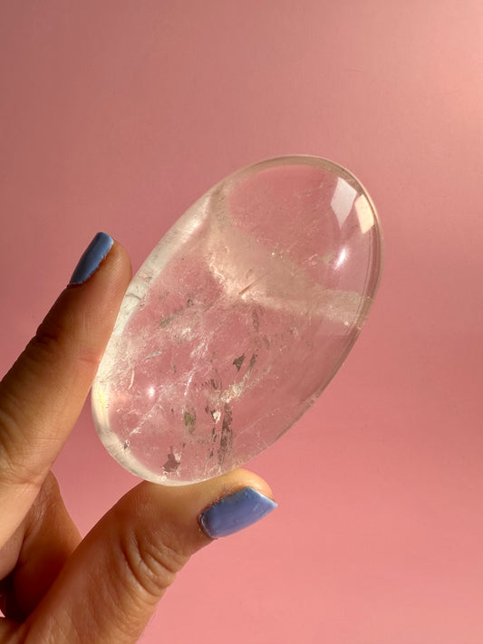 Clear Quartz Palm Stone