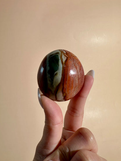 Polychrome Jasper Palm Stone – Option F