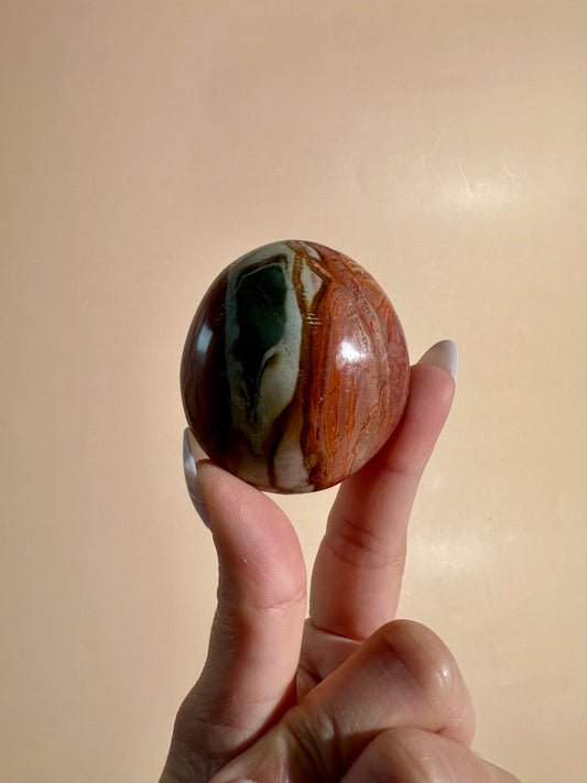 Polychrome Jasper Palm Stone – Option F