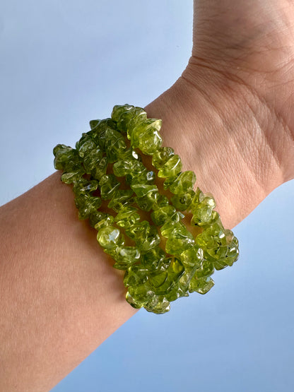 Peridot Chip Bracelet