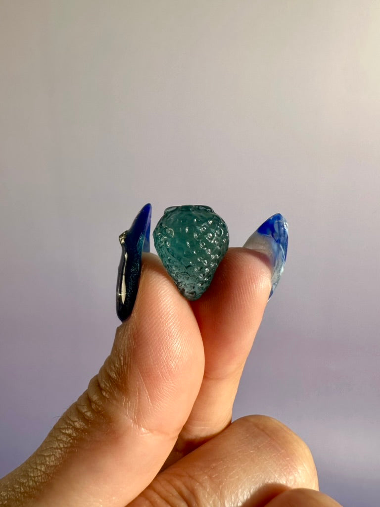 Mini Rainbow Fluorite Strawberry | Crystal Carving