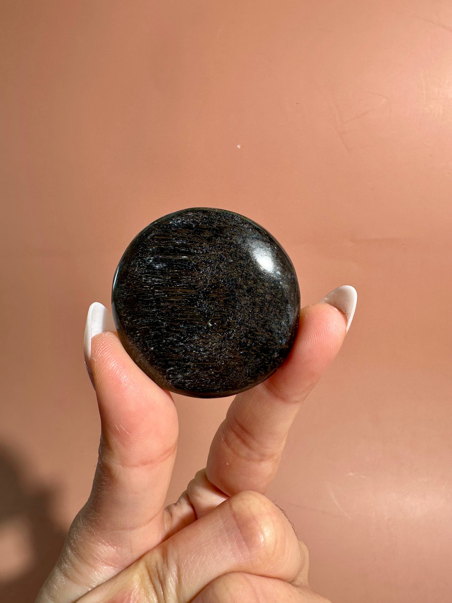 Blue Tiger's Eye Round Flat Palm