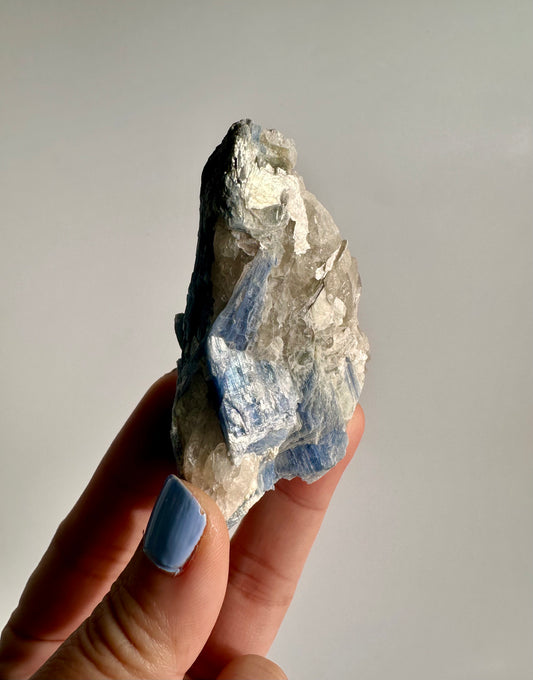 Kyanite in Quartz Cluster - A