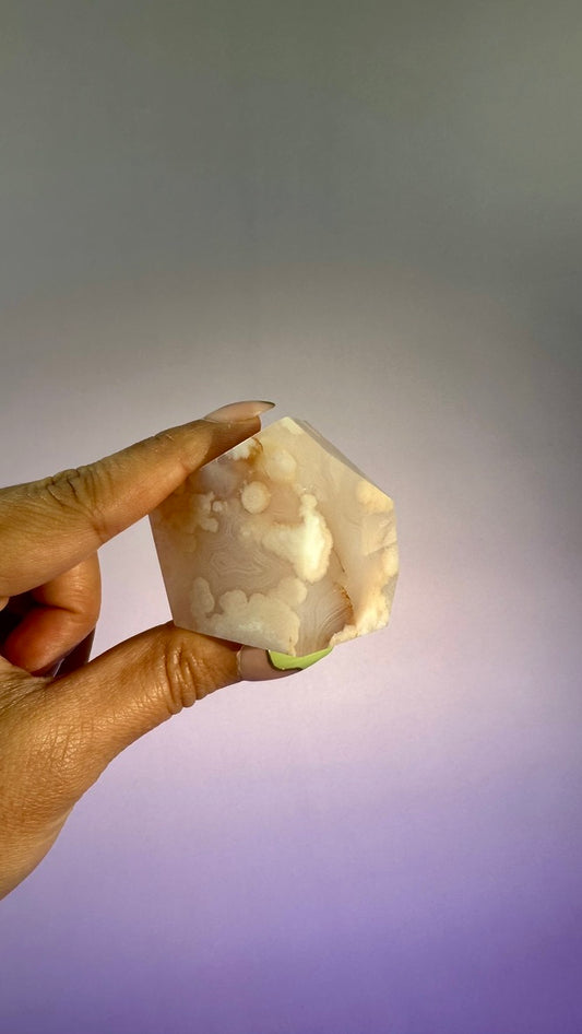 Pink Carnelian Flower Agate Gusher – Option C
