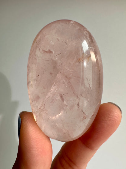 Rose Quartz Palm Stone