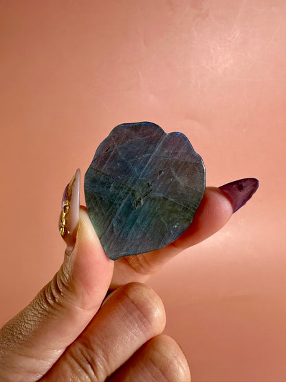Labradorite Lion Head | Flashy Crystal Carving