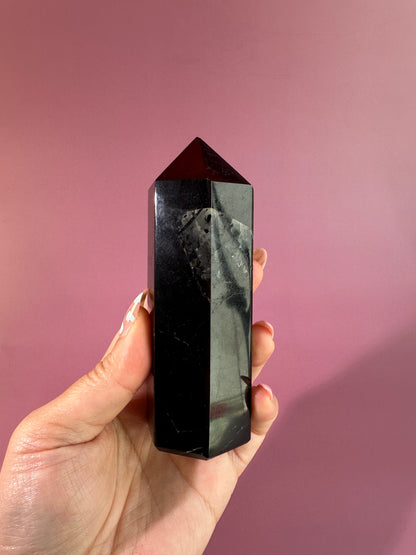 Polished Black Tourmaline Tower – C