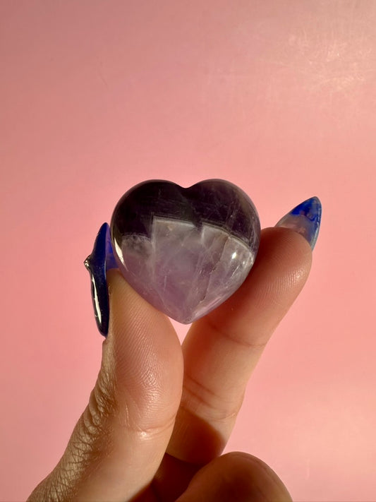 Small Dream Amethyst Heart | Chevron Amethyst Crystal