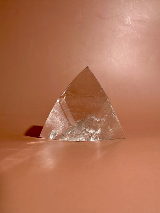Clear Quartz Geometric Prism – Option B