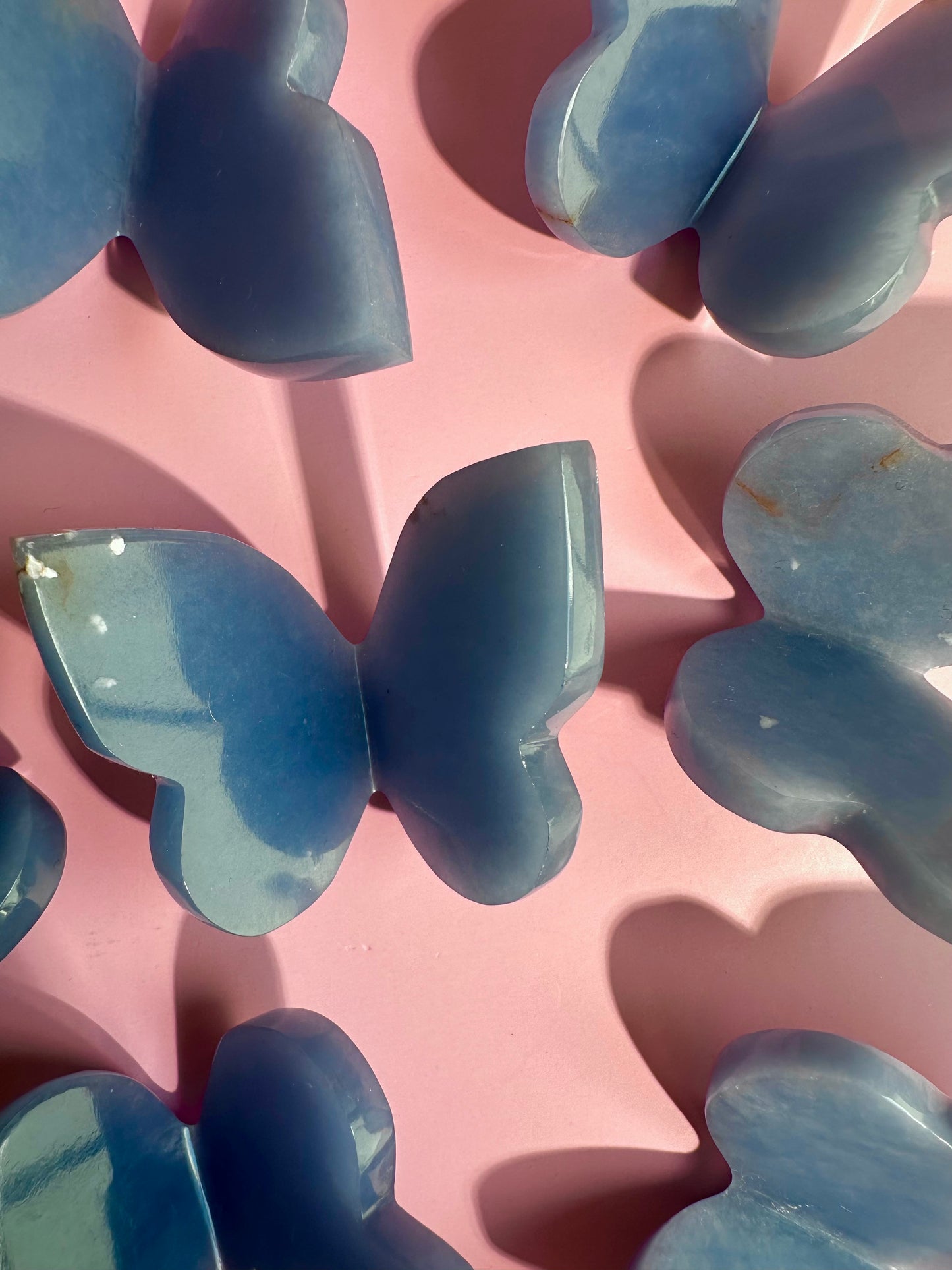 3D Angelite Butterfly Carving