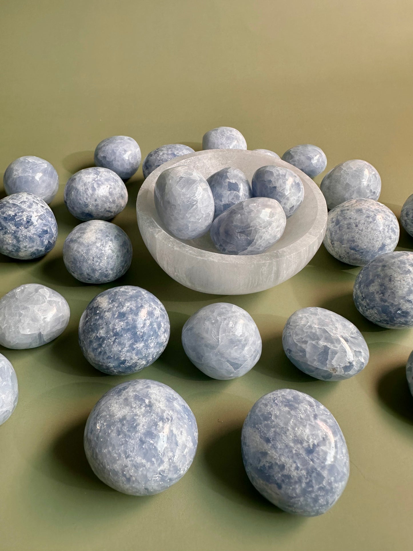 Blue Calcite Tumble