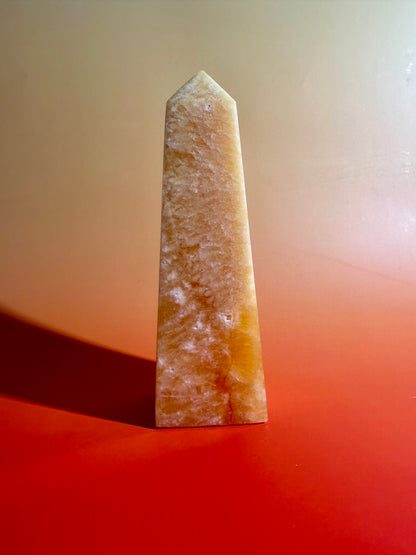 Orange Calcite Tower – Option F | Collector Statement Crystal, Vitality & Creative Energy