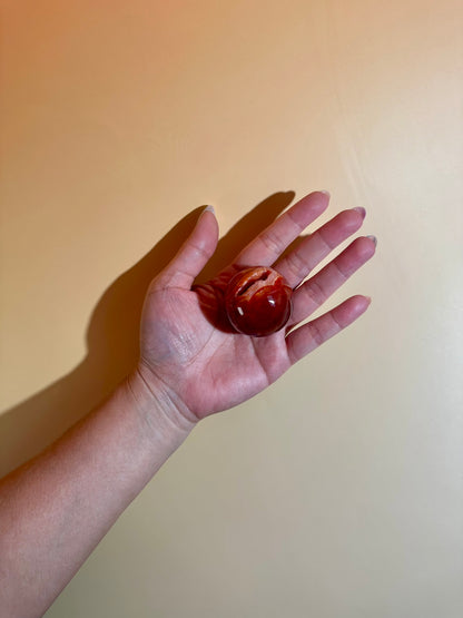 Carnelian Sphere – Option F | Collector Crystal, Passion & Courage Energy