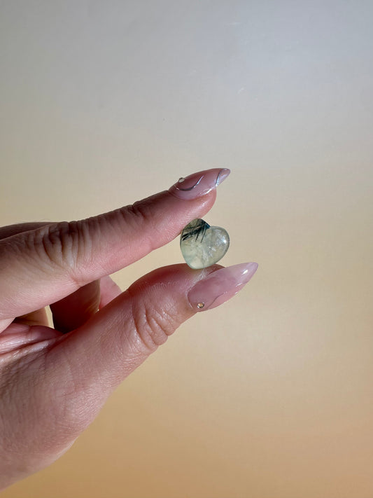 Mini Prehnite Heart