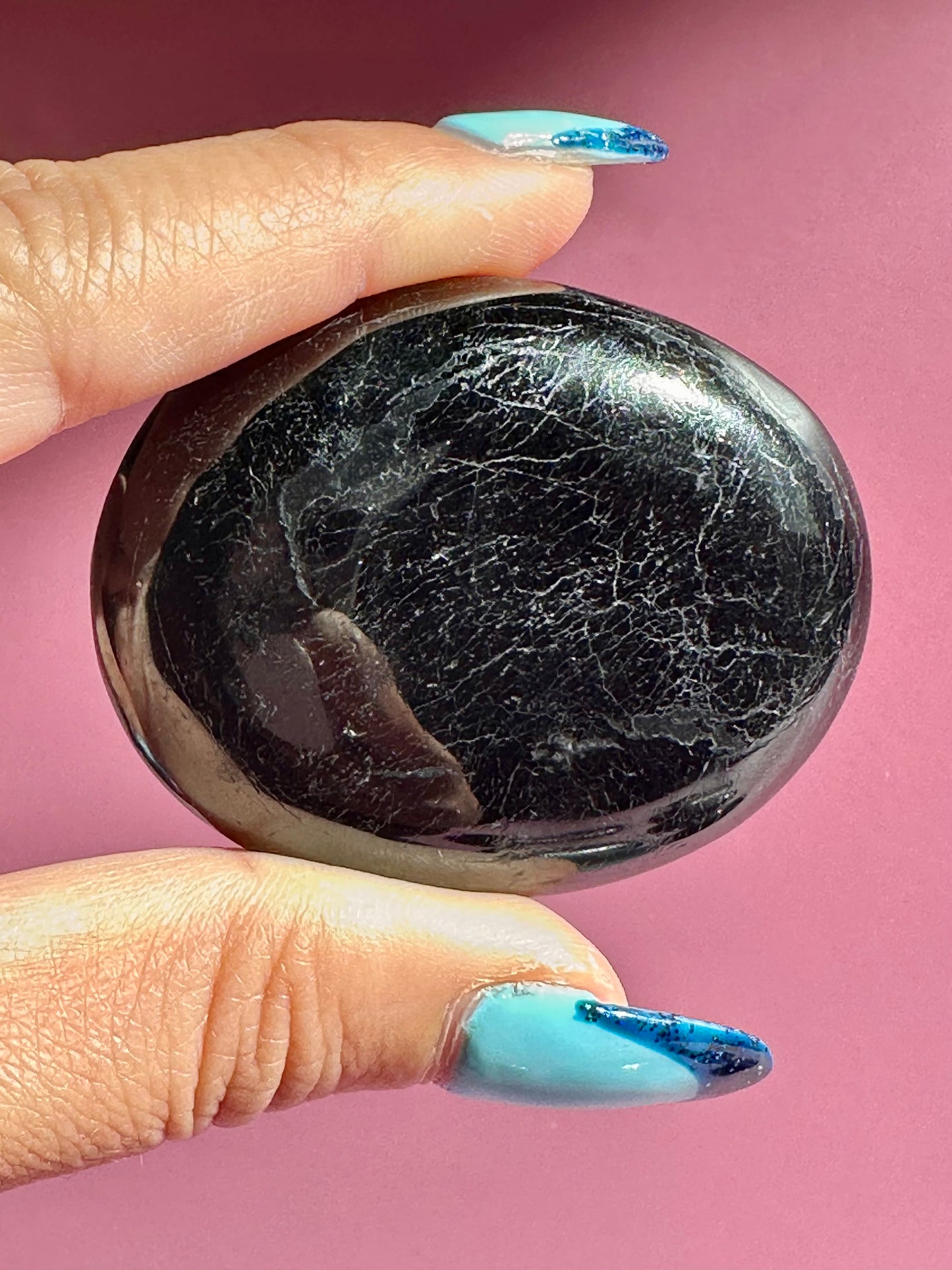 Black Tourmaline Palm Stone