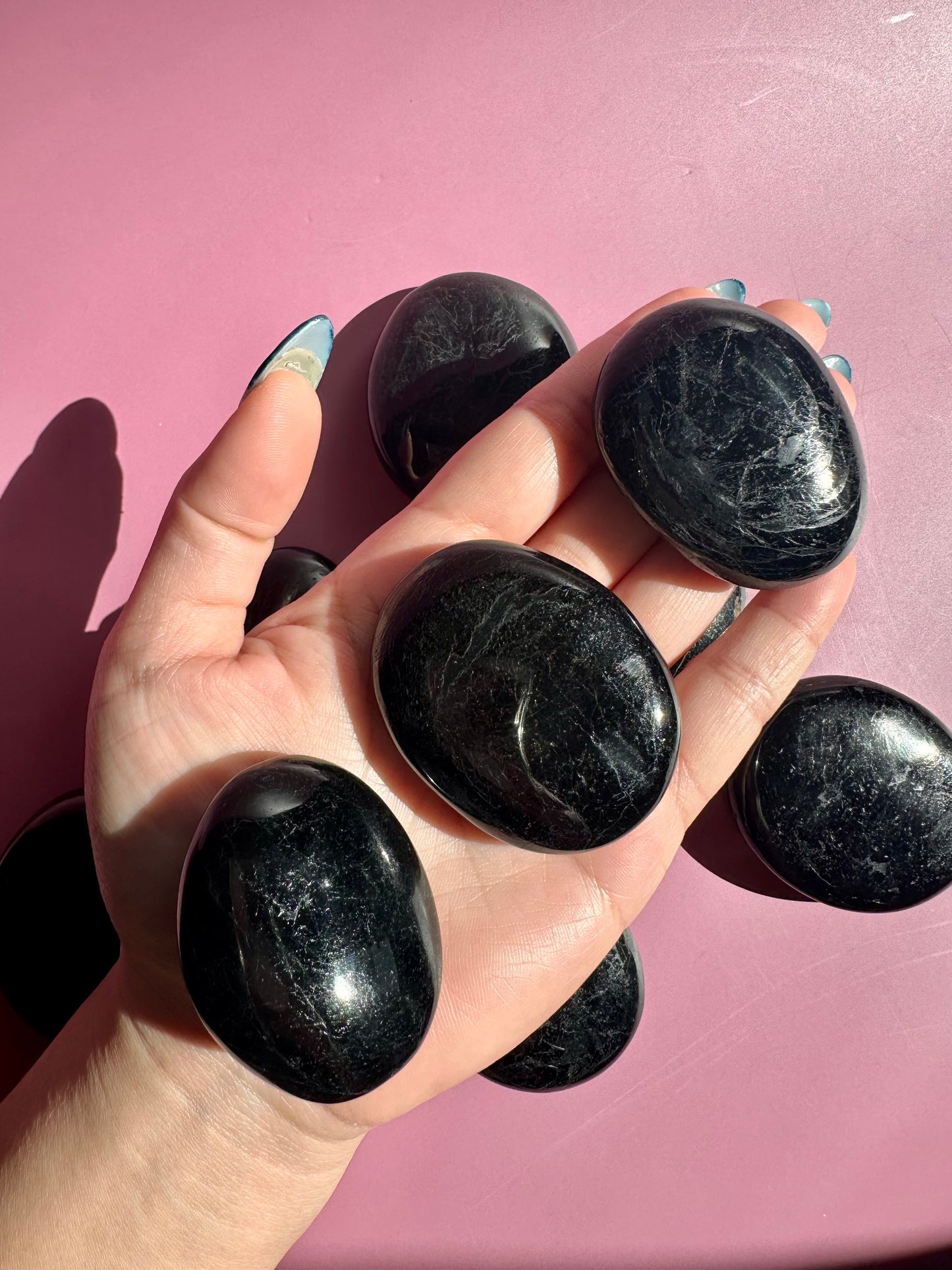 Black Tourmaline Palm Stone