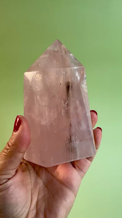 Perfectly Imperfect Rose Quartz Tower Misfit - C