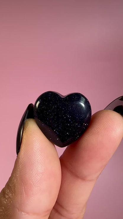 Mini Blue Sandstone Heart (Man-Made)