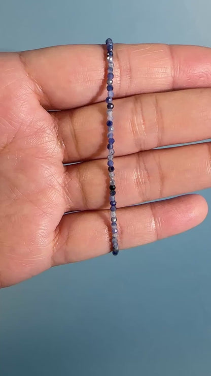 2mm Sodalite Adjustable Beaded Bracelet