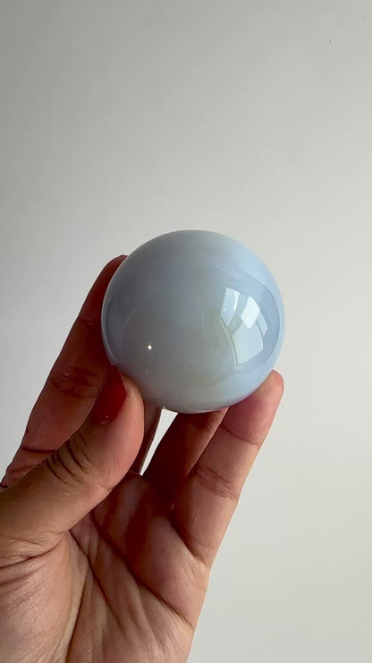 Large Blue Chalcedony Sphere