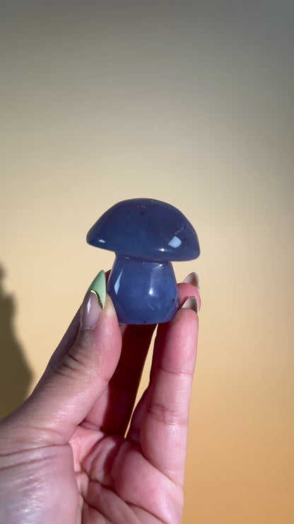 Blue Chalcedony Mushroom – Option A