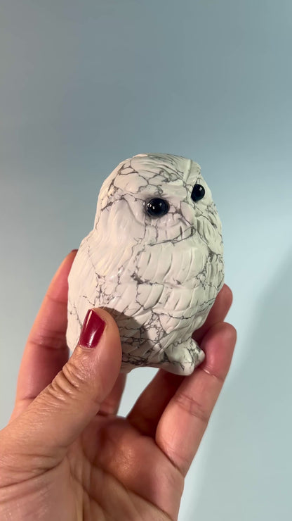 Howlite Owl Carving