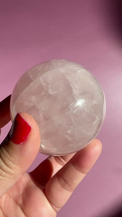 Star Rose Quartz Sphere - C