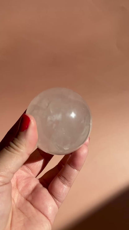 Star Rose Quartz Sphere - D