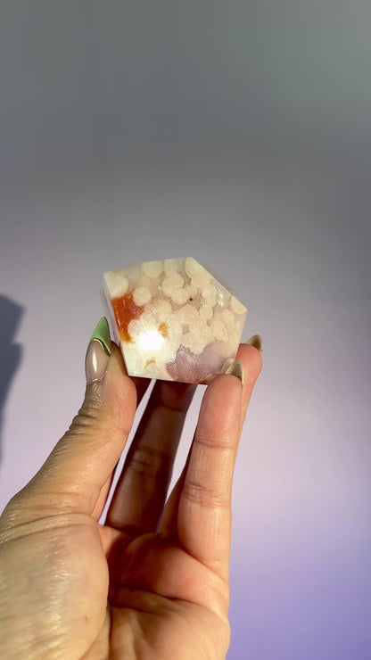 Pink Carnelian Flower Agate Gusher – Option C