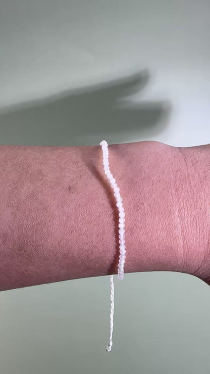 2mm Moonstone Adjustable Beaded Bracelet