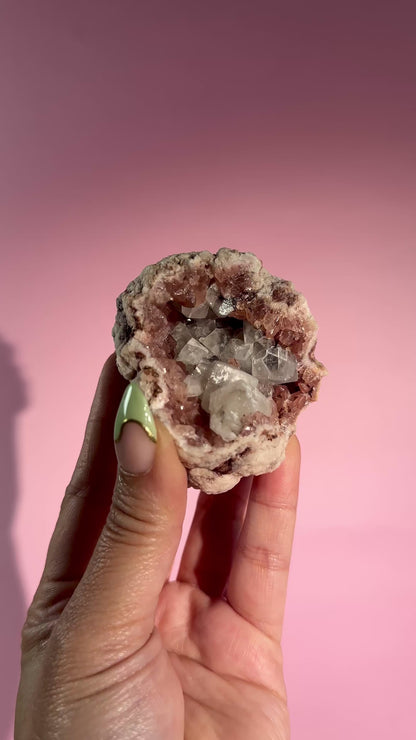 Pink Amethyst Geode Cluster – Option A