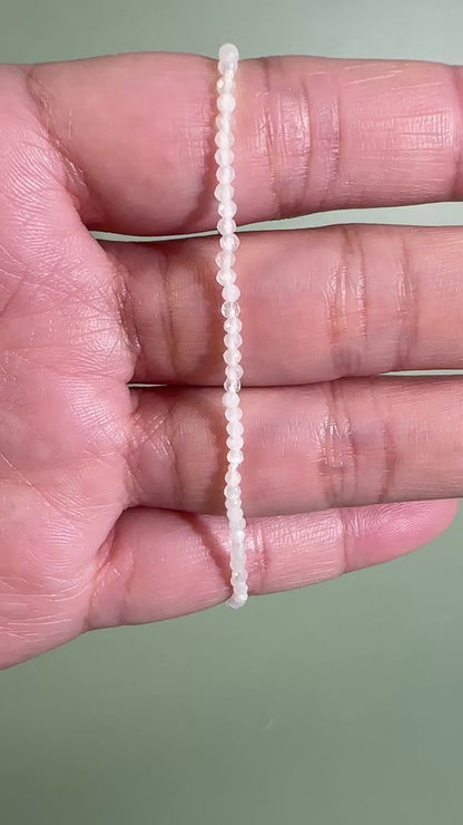 2mm Moonstone Adjustable Beaded Bracelet