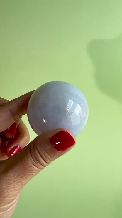 Medium Blue Chalcedony Sphere