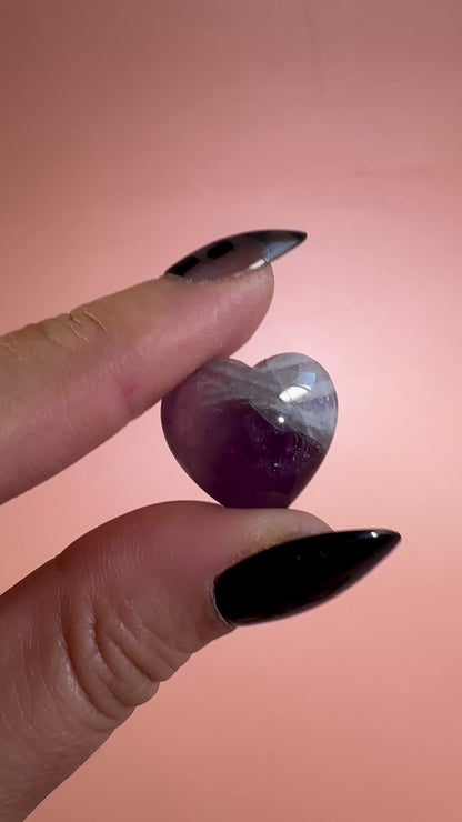Mini Chevron Dream Amethyst Heart