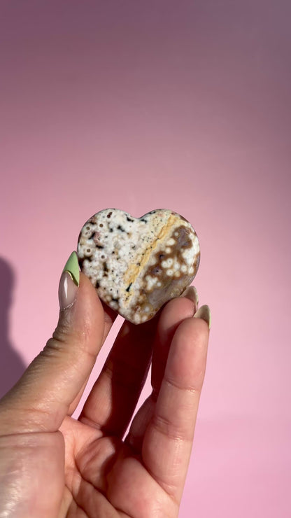 Ocean Jasper Heart Carving – Option I