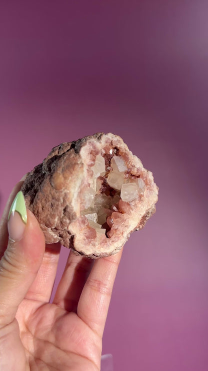 Pink Amethyst Geode Cluster – Option G