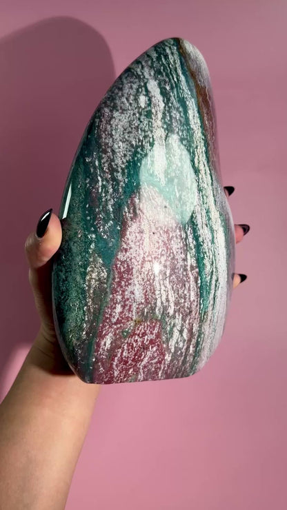 Sea Jasper Freeform Statement Piece