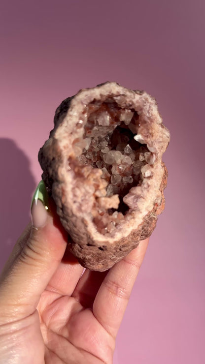 Pink Amethyst Geode Cluster – Option J