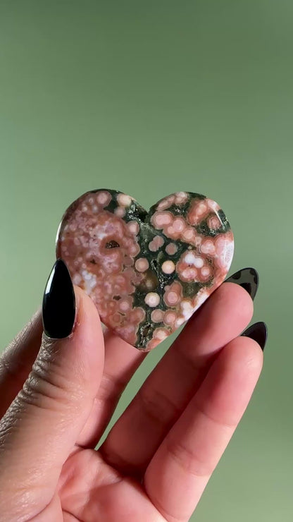 Ocean Jasper Heart Carving – A