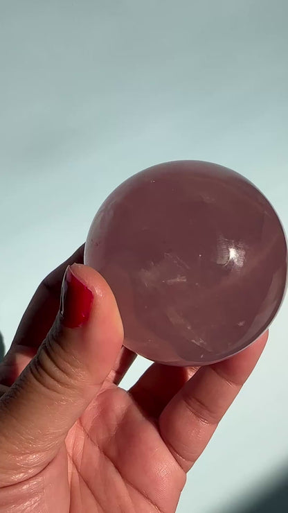 Star Rose Quartz Sphere - B