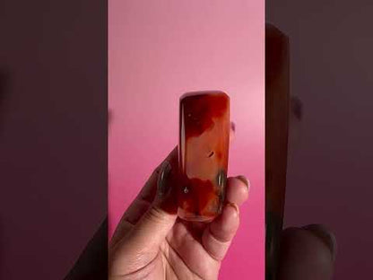 Carnelian Agate Geometric Freeform – Option E | Success, Confidence & Manifestation Energy