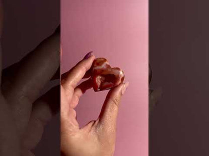 Small Carnelian Heart Option A | Courage, Confidence & Love Crystal