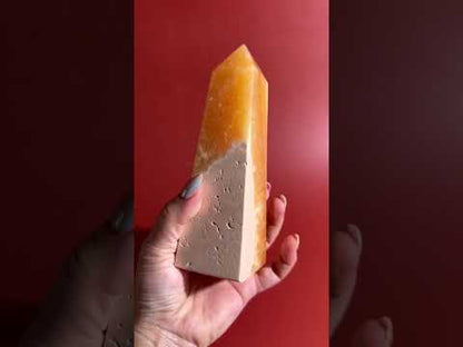 Orange Calcite Tower – Option D | Happiness, Inspiration & Empowerment Energy