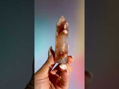Carnelian Flower Agate Tower – Option A