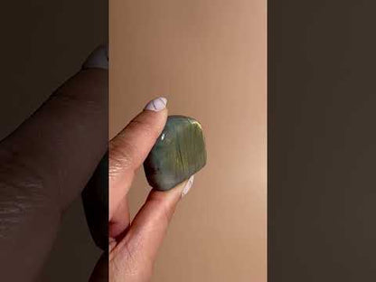 Small Yellow Flash Labradorite Standing  Freeform – Option K