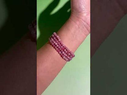 3mm Faceted Lavender Rose Quartz Bracelet | Love & Peace Energy