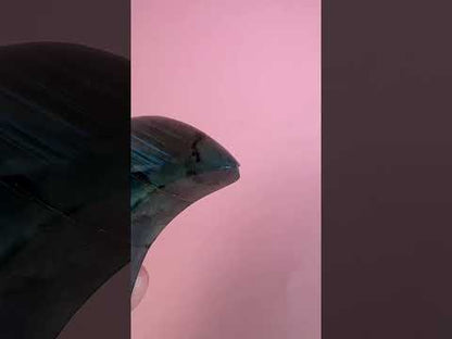 Perfectly Imperfect Large Blue Flash Labradorite Crescent Moon Misfit – Option A